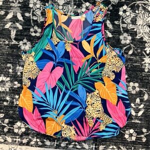 Tropical Print Women's Tank Top